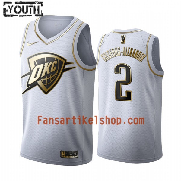 NBA Oklahoma City Thunder Trikot Shai Gilgeous-Alexander 2 Nike 2019-2020 Weiß Golden Edition Swingman - Kinder NBA Oklahoma City Thunder Trikot Shai Gilgeous-Alexander 2 Nike 2019-2020 Weiß Golden Edition Swingman - Kinder